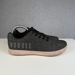 NoBull Black Gum Trainer Crossfit Shoes Pink Soles Women Size 9 Men Size 6.5